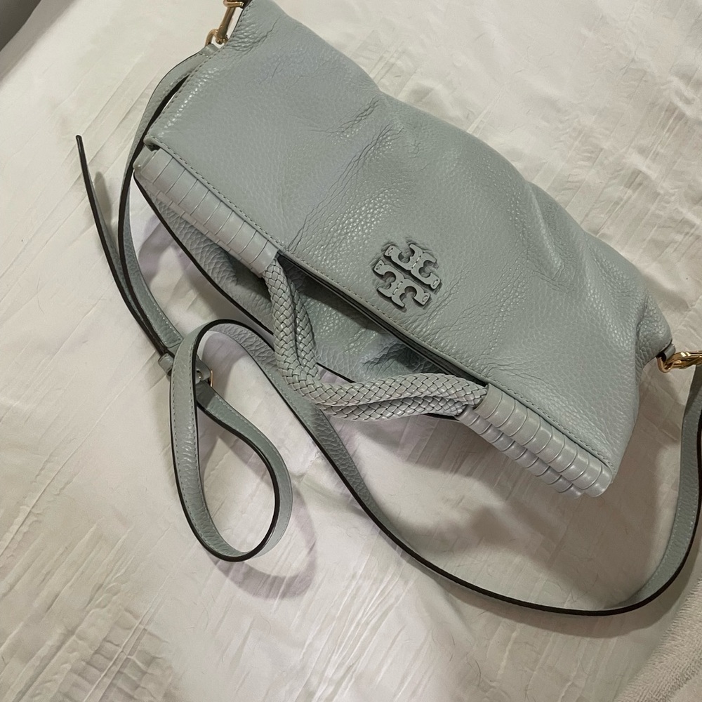 Tory Burch Gray Shoulder Bag with Adjustable Strap
